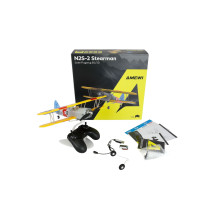 RC lėktuvas Amewi AMXFlight N2S-2 Stearman 360mm 6G / 3D 6 kanalai RTF 14 +