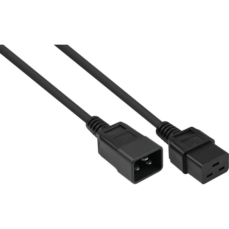 Power cable Alcasa kabelmeister cold device extension C20 to C13 black 5 m