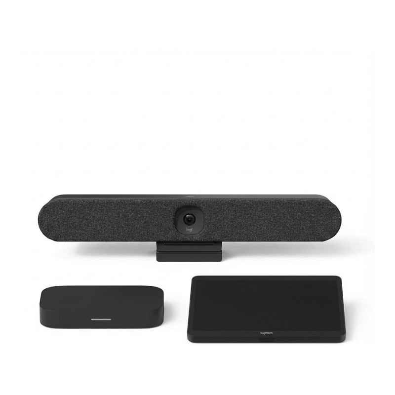 „Logitech“ susitikimų kambarys su TAP+Rally Bar „Google Meet“ susitikimams