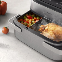 Philips 5000 series NA565 / 02 fryer Double 9.5 L Stand-alone 2750 W Hot air fryer Black, Silver, Stainless steel Philips 5000 series NA565 / 02 fryer Double 9.5 L Stand-alone 2750 W Hot air fryer Black, Silver, Stainless steel