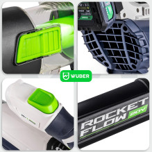 Cordless leaf blower 20 V 137 km / h W04401 WUBER Cordless leaf blower 20 V 137 km / h W04401 WUBER