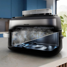 Karšto Oro Gruzdintuvė - Philips 5000 Series NA565 / 02 9,5 L 2750 W Juoda, Sidabrinė, Nerūdijantis Plienas