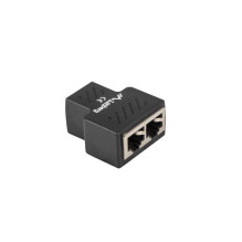 Lanberg ADS-RJ45-2RJ45-OS kabelių skirstytuvas / jungiklis, juodas