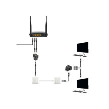 Lanberg ADS-RJ45-2RJ45-OS cable splitter / combiner Black Lanberg ADS-RJ45-2RJ45-OS cable splitter / combiner Black
