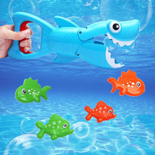 LEAN Toys Bathing Game Set Shark Fish Hunter Blue LEAN Toys Bathing Game Set Shark Fish Hunter Blue