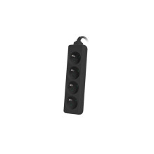 Lanberg PS0-04E-0150-BK maitinimo prailgintuvas 1,5 m 4 AC lizdai (-ų) Vidaus naudojimui, juodas