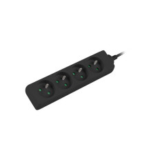 Lanberg PS0-04E-0150-BK maitinimo prailgintuvas 1,5 m 4 AC lizdai (-ų) Vidaus naudojimui, juodas