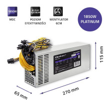 Maitinimo blokas - Qoltec 50350 1850 W Maitinimo Blokas Pilkas Maitinimo blokas - Qoltec 50350 1850 W Maitinimo Blokas Pilkas