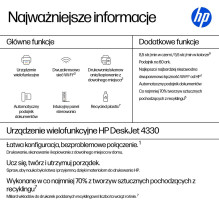 HP DeskJet 4330 belaidis daugiafunkcis spalvotas spausdintuvas, „Instant Ink“
