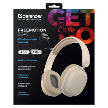 Ausinės „Defender Bluetooth Freemotion B640“ smėlio spalvos Ausinės „Defender Bluetooth Freemotion B640“ smėlio spalvos
