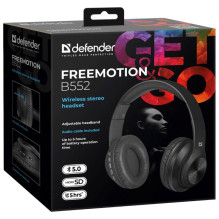 Bluetooth in-ear headphones with microphone DEFENDER FREEMOTION B552 black Bluetooth in-ear headphones with microphone DEFENDER FREEMOTION B552 black