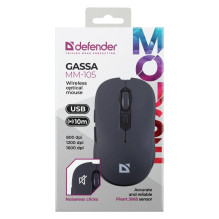 MOUSE DEFENDER GASSA MM-105 RF SILENT BLACK