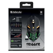 DEFENDER MOUSE GM-934 TRIGGER OPTIC RF FREE 3200dpi 7P