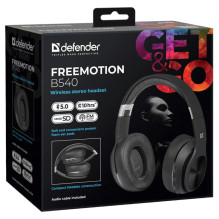 Belaidės ausinės su mikrofonu DEFENDER FREEMOTION B540 juodos
