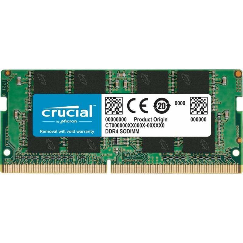 Laptop memory Crucial SODIMM, DDR4, 16 GB, 3200 MHz, CL22 (CT16G4SFRA32AT)