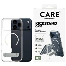 CARE by PanzerGlass ® permatomas dėklas su stovu ir „MagSafe“, skirtas „iPhone 17“ Pro Max