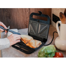 Lafe 47899 4 viename „SnackMaster“ sumuštinių keptuvė, juoda