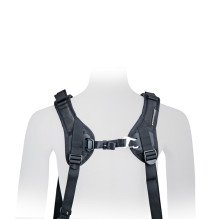 Kameros diržas - BlackRapid Double Slim X Extra Comfort, reguliuojamas, paminkštintas, juodas