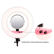 Apšvietimo Įranga - Caruba Round Vlogger 18" LED Set 9800 Lumen Rožinė