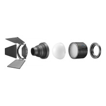 Apšvietimo priedas - Godox Magnet Kit for MS60 / RS60 (barndoors, diffusers, snoot)