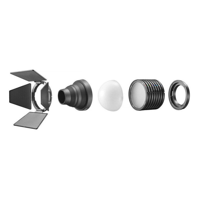 Apšvietimo priedas - Godox Magnet Kit for MS60 / RS60 (barndoors, diffusers, snoot)