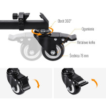 Photography Equipment - KF Concept MS30 Tripod Dolly 20kg Load 76mm Wheels Photography Equipment - KF Concept MS30 Tripod Dolly 20kg Load 76mm Wheels