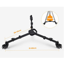 Photography Equipment - KF Concept MS30 Tripod Dolly 20kg Load 76mm Wheels Photography Equipment - KF Concept MS30 Tripod Dolly 20kg Load 76mm Wheels