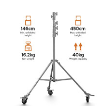 Apšvietimo stovas - Godox Roller Stand SA5045 40kg 146-450cm Juodas Apšvietimo stovas - Godox Roller Stand SA5045 40kg 146-450cm Juodas