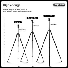 Camera Tripod - Fotopro Sherpa Max Carbon 12 kg 51 cm 175 cm 184.8 cm Black Camera Tripod - Fotopro Sherpa Max Carbon 12 kg 51 cm 175 cm 184.8 cm Black