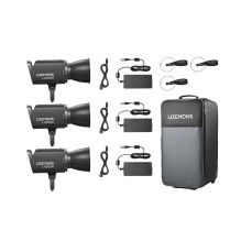 Lighting equipment - Godox Litemons LA300R RGB LED Video Light 3 Light Kit Black Lighting equipment - Godox Litemons LA300R RGB LED Video Light 3 Light Kit Black