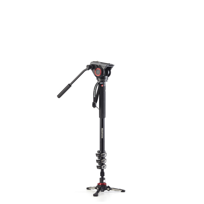 Kameros Monopodas - Manfrotto Vaizdo 4 Sekcijų Su Vaizdo Galvute