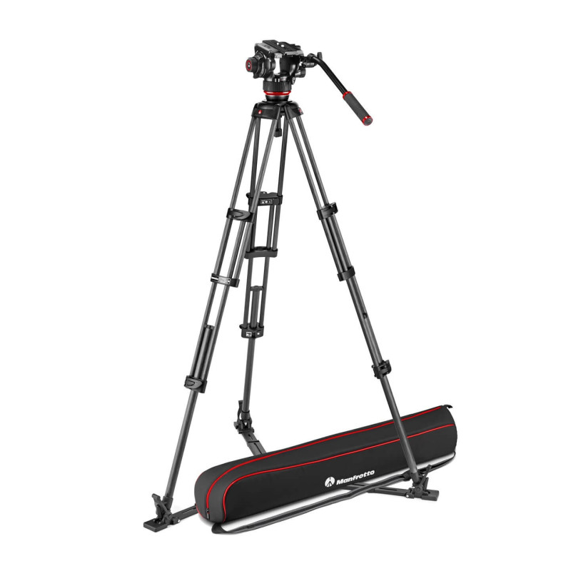 Dalys - Manfrotto dviguba anglies pluošto meškerė + galva 504X anglies pluošto meškerė ir ritė Head