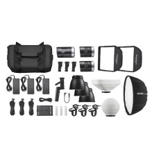 Apšvietimo įranga - Godox ML KIT1 ML60 & ML30 Trio rinkinys (1x ML60, 2x ML30, priedai) Apšvietimo įranga - Godox ML KIT1 ML60 & ML30 Trio rinkinys (1x ML60, 2x ML30, priedai)