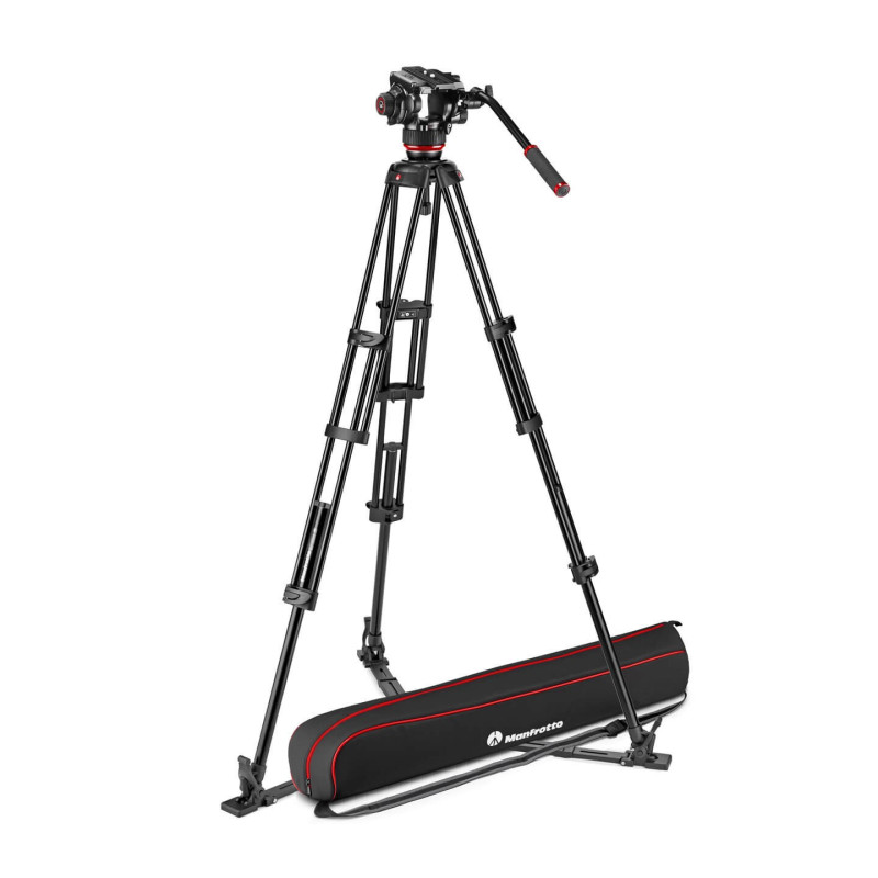 Fotoaparato Trikojo Galvutė - Manfrotto Twin Alu Set Su 504X Galvutės Apatiniu Skleistuvu