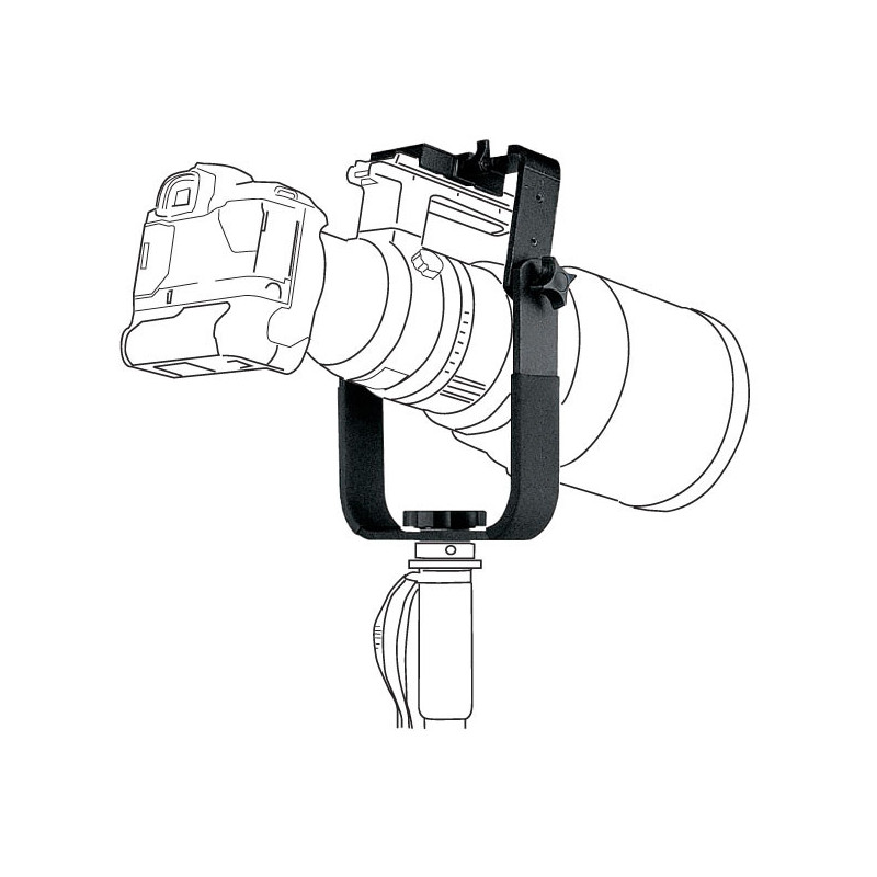 Trikojų galvutė - Manfrotto Telefoto objektyvo galva, suderinama su stovais ir monopodais