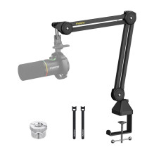 Mikrofono Stovas - Maono BA37 Plieninė Svirtis 2,5 Kg 35 Cm C Formos Spaustukas 3 / 8" Į 5 / 8" Adapteris