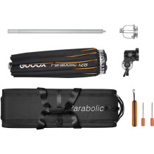 Apšvietimo modifikatorius - Godox parabolinis reflektorius Zoom Box P128Kit, reguliuojamas fokusas, stabilus tvirtinimas