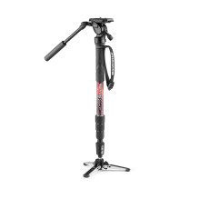 Monopodas - Manfrotto Element MII Video su 400 serijos galvute, reguliuojamo aukščio, greito atleidimo plokštė
