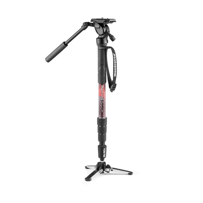 Monopodas - Manfrotto Element MII Video su 400 serijos galvute, reguliuojamo aukščio, greito atleidimo plokštė