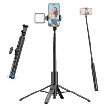 Telefono Trikojis - ULANZI MT86 153 cm 8 Sekcijų Juodas