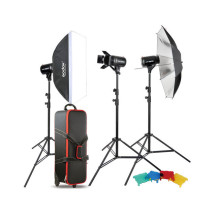 Photography Equipment - Godox E300 D Studio Kit (3 Flash Heads, 150W Modeling Lamp, Wireless Trigger) Photography Equipment - Godox E300 D Studio Kit (3 Flash Heads, 150W Modeling Lamp, Wireless Trigger)