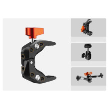 Camera Holder - K&F Concept MS25 Magic Arm With Two Clamps, 60mm Opening, Aluminum Camera Holder - K&F Concept MS25 Magic Arm With Two Clamps, 60mm Opening, Aluminum