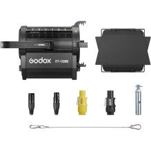 Apšvietimo Įranga - Godox F7 120Bi K1 Bi-Color LED Fresnel Light 15-60°