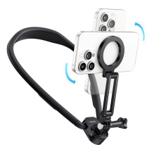 Phone Neck Mount - Ulanzi MG14 Neck Mount with Magnetic Phone Holder, For GoPro, MagSafe and PixelSnap, 60 cm, Black