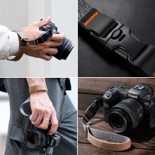 Fotoaparato Riešo Dirželis - K&F Concept KF13.116 Alpha Strap Riešo Dirželis Pilkai Rudas Fotoaparato Riešo Dirželis - K&F Concept KF13.116 Alpha Strap Riešo Dirželis Pilkai Rudas