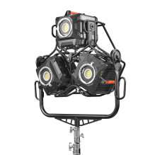 Studijos apšvietimo laikiklis - Godox rankinis trijų šviestuvų laikiklis, skirtas MG1200 / MG2400 / MG6K