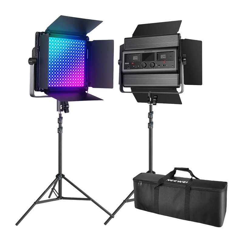 LED Lempa - Neewer RGB1200 V4 60 W LED Šviestuvų Rinkinys Iš 2 Vienetų