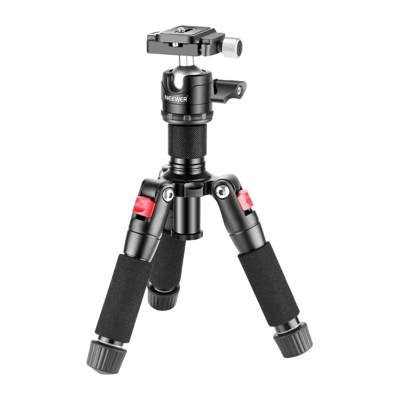 Fotoaparato Trikojis - NEEWER Mažas Stalinis Trikojis 17-50 cm 5 kg 360° Rutulinė Galvutė Arca-Swiss Raudonas
