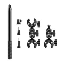 Kameros laikiklis - Puluz Selfie Stick 150cm su spaustukais dviračiams / motociklams Kameros laikiklis - Puluz Selfie Stick 150cm su spaustukais dviračiams / motociklams