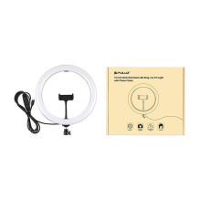 LED Ring Light - Puluz Ring Light With Phone Holder, 160 LED, USB-C, 1-100%, 3 Color Temperatures